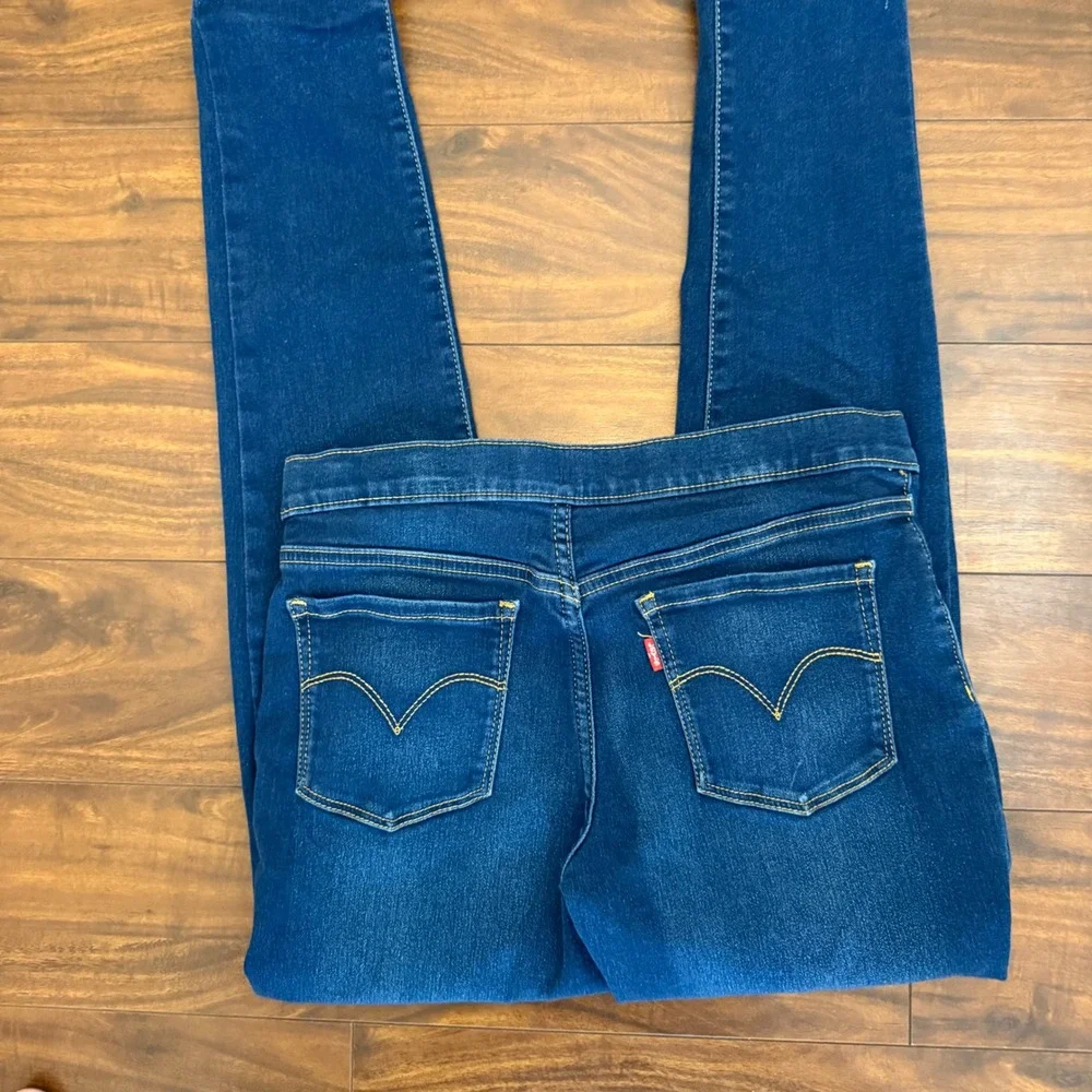 Levi's Girls Size 16 Lot 2 Khaki Cargo Joggers & Dark Wash Pull-On Jeggings